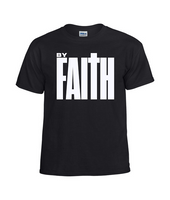 By Faith T-Shirt (White, Black)